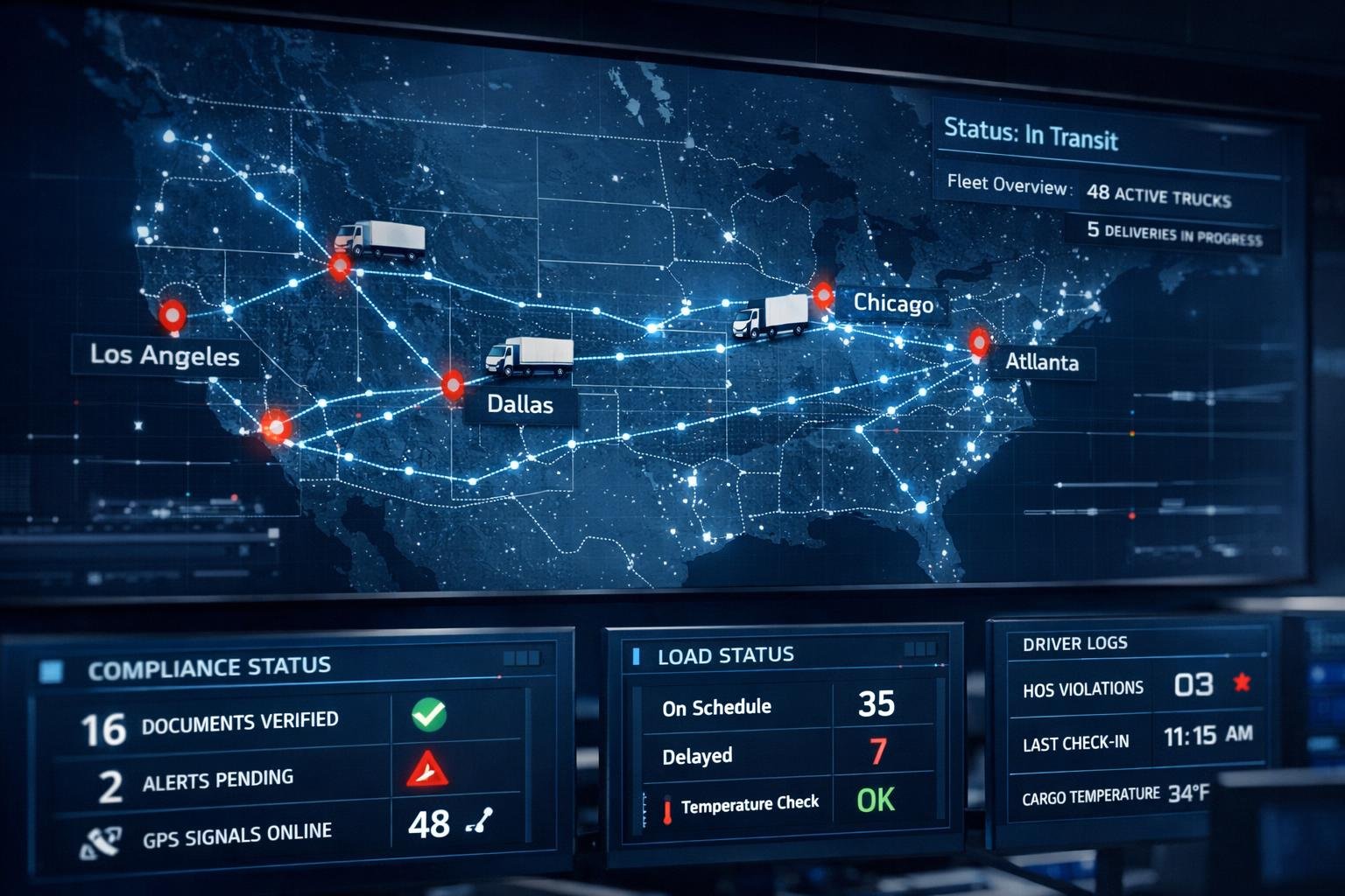 OTR fleet 1099 compliance command center monitoring leased driver routes and audit documentation