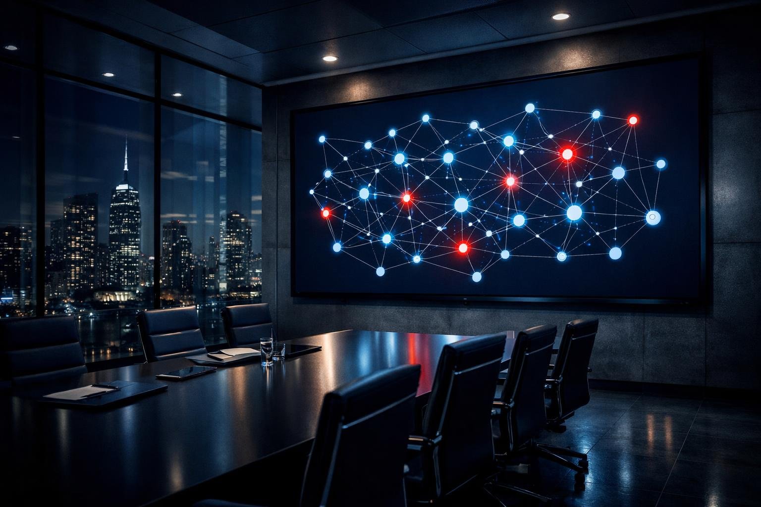 Corporate command center visualization representing staffing agency 1099 compliance and contractor placement protection