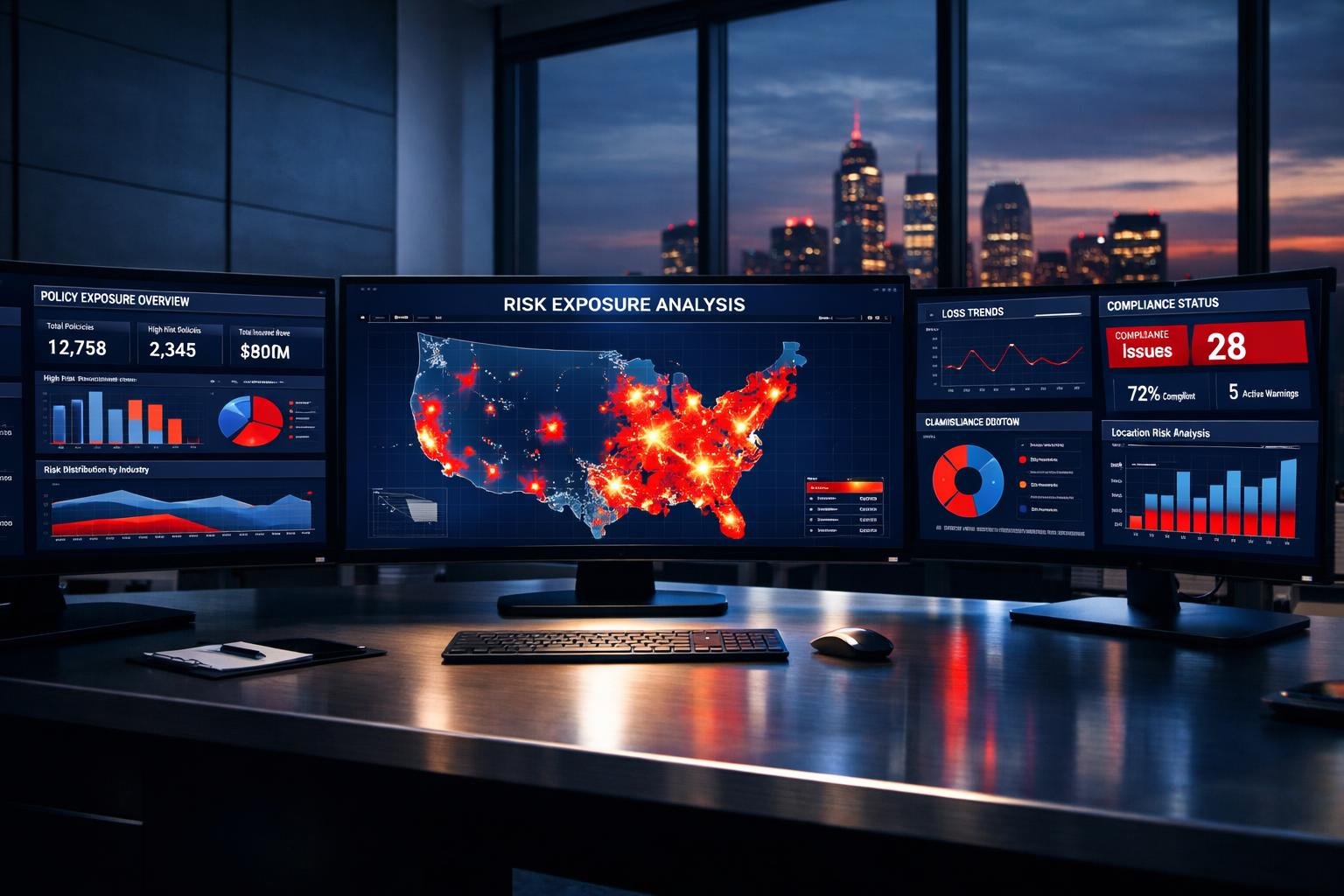 1099 professional services misclassification heatmap dashboard for commercial insurance agencies