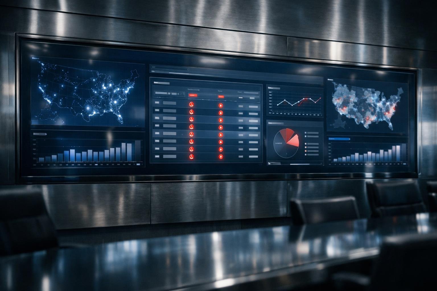 Compliance dashboard flagging consulting firm 1099 misclassification audit risk across a boutique consulting bench.