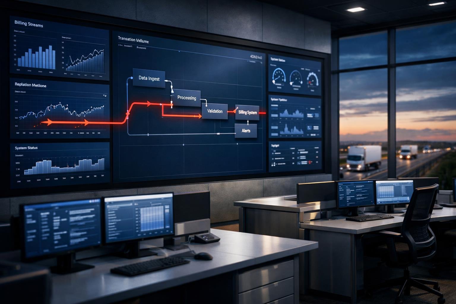 Command center dashboards showing the automated rails behind an agency's new revenue line